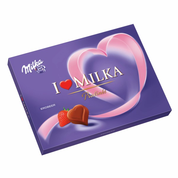Milka I love Milka Pralinen Erdbeer-Rahm 110g