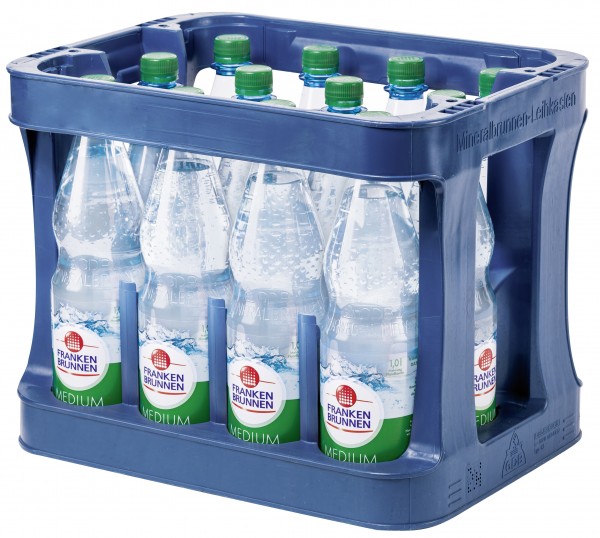 Franken Brunnen Mineralwasser Medium, 12 x 1,0L, PET