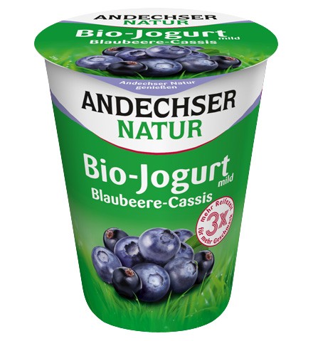 Andechser Bio Joghurt Blaubeere-Cassis 3,8% 400g
