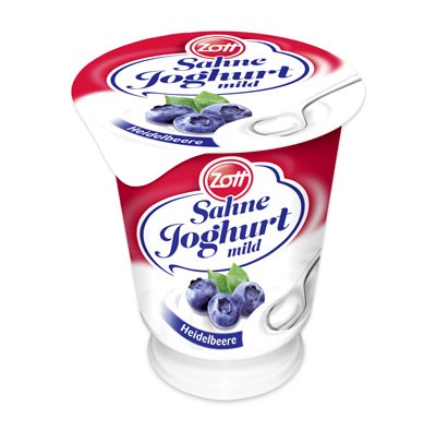 Zott Sahne Joghurt mild Heidelbeere 150g