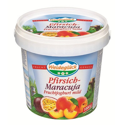 Weideglück Fruchtjoghurt Pfirsich-Maracuja 3,5% 1kg