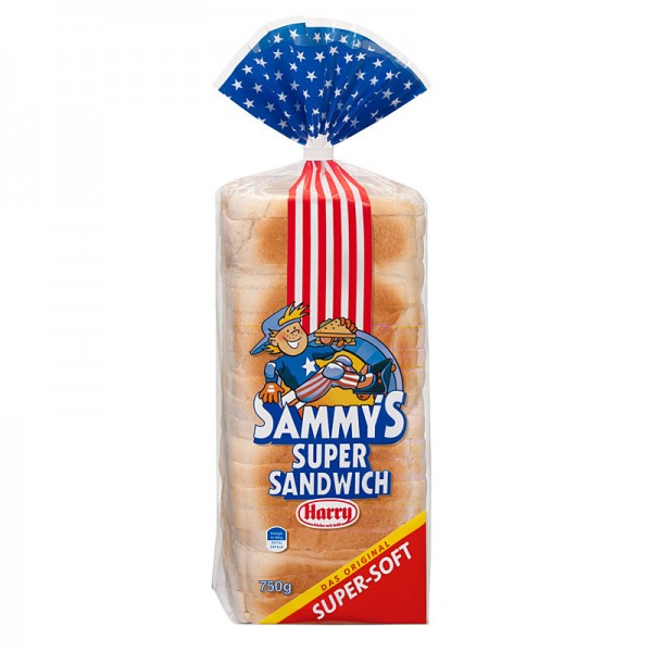 Sammys Super Sandwich Toastbrot, 750g Packung