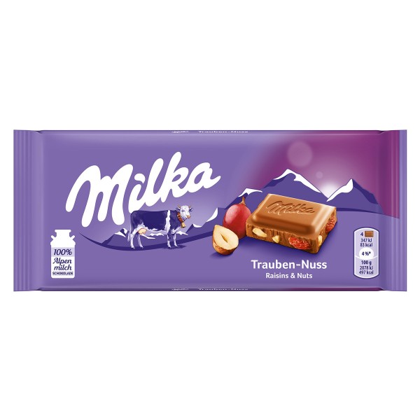 Milka Trauben-Nuss Schokolade, 100g