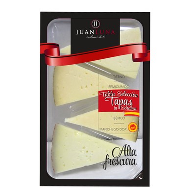 Juan Luna Tabla Selección Tapas Scheiben Käseplatte 4-fach sortiert 45-50% 180g