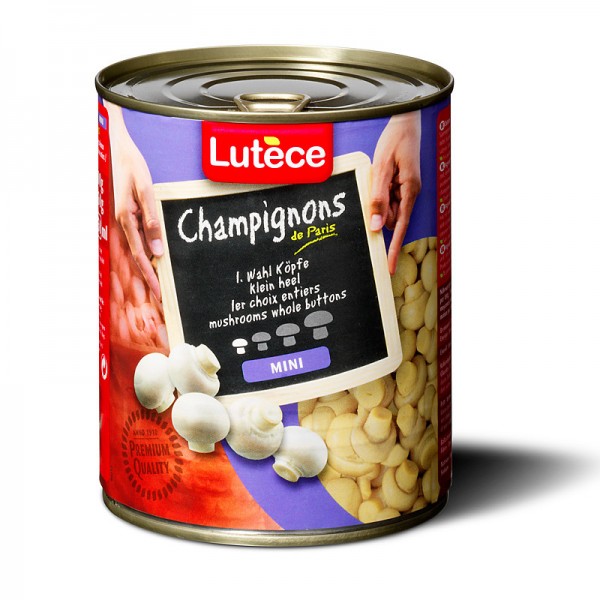 Lutèce Champignons Ganz Mini 1. Wahl, 800g Dose, 460g