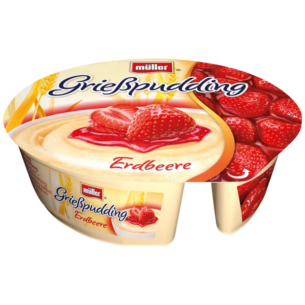 Müller Grießpudding Erdbeere, 160g