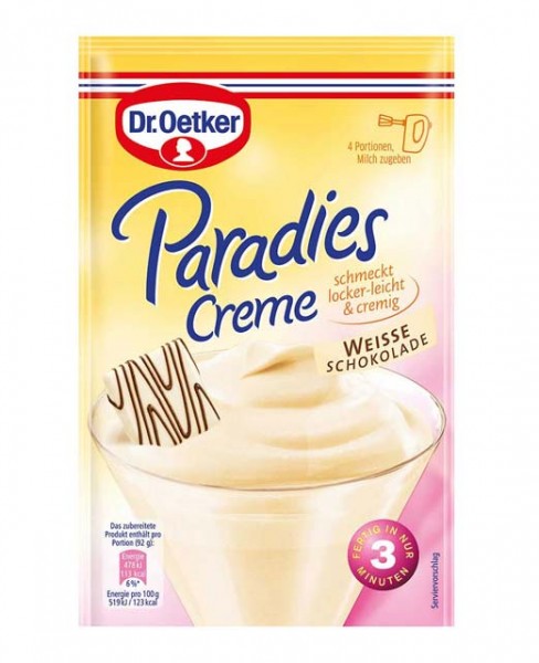 Dr. Oetker Paradies Creme Weiße Schokolade 70g