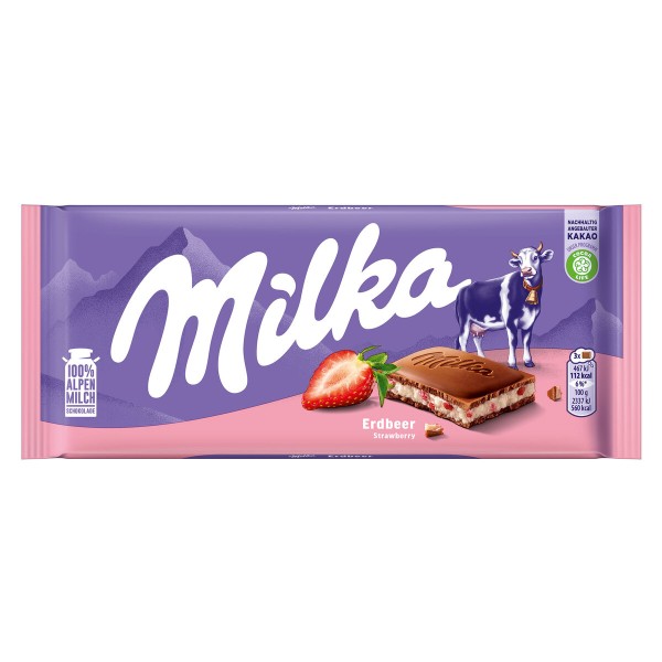 Milka Erdbeer-Joghurt Schokolade, 100g