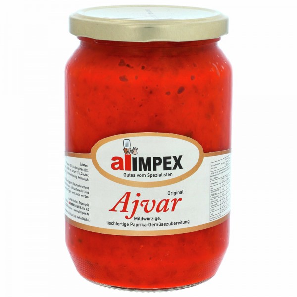 Ajvar Mild, 720ml Glas, 690g