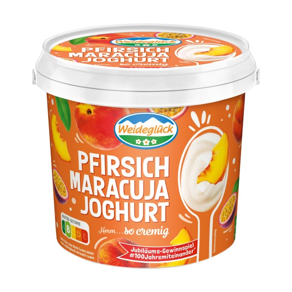 Weideglück Fruchtjoghurt Pfirsich-Maracuja 3,5% 1kg