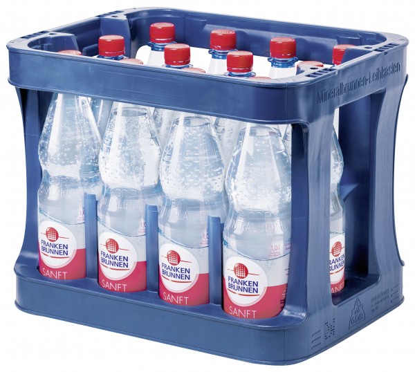 Franken Brunnen Mineralwasser Sanft, 12 x 1,0L, PET