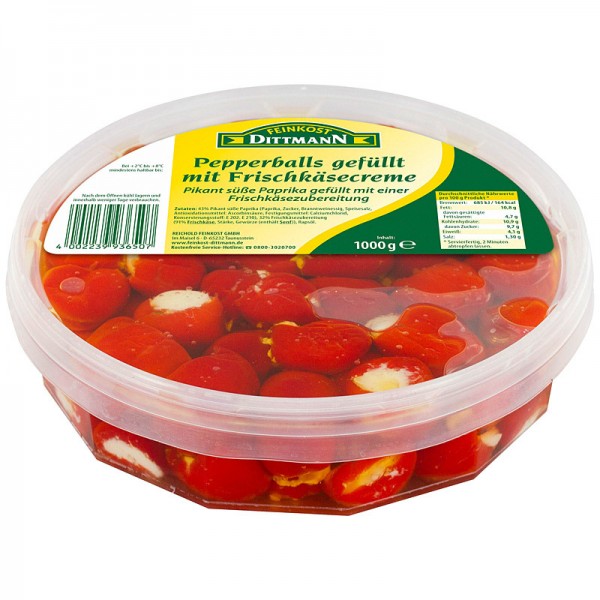 Dittmann Pepperballs gefüllt mit Frischkäsecreme XL 1kg
