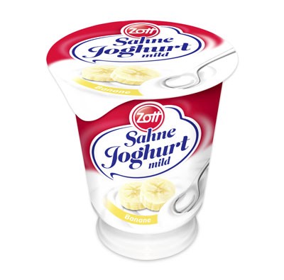 Zott Sahne Joghurt mild Banane 150g