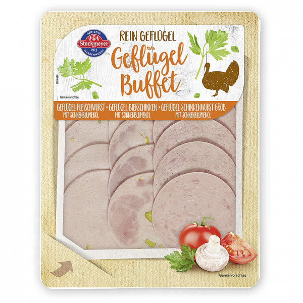 Stockmeyer Geflügelwurst Buffet, 3 Sorten, 100g Packung
