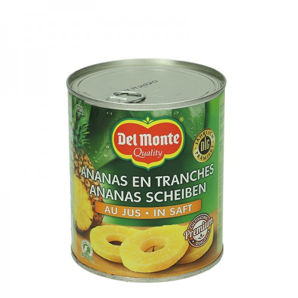 Del Monte Ananas Scheiben 850ml Dose, 510g