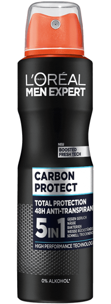 Loreal MEN Deo Spray Carbon Protect, 4 in 1, 150ml