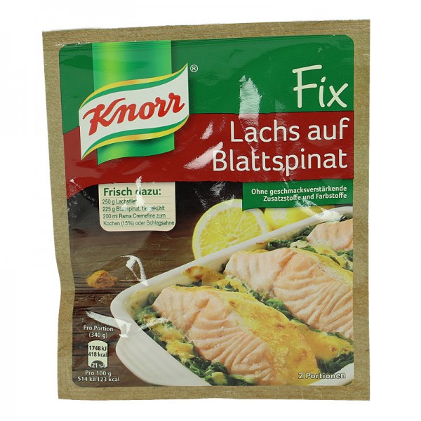 Knorr Fix für Lachs auf Blattspinat 28g