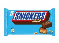 Snickers Crisp Schoko-Erdnuss-Riegel 5 Riegel á 40g Snickers Crisp Schoko-Erdnuss-Riegel 5 Riegel á 40g