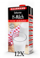 Naarmann H-Milch 1,5% 1L, 12 Packungen