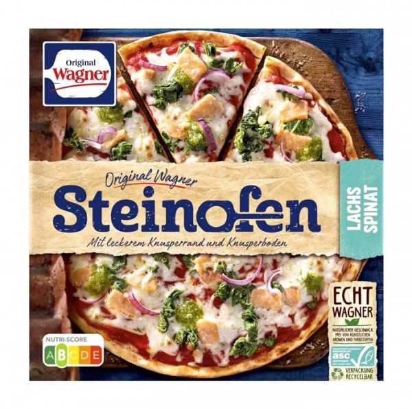 Original Wagner Steinofen Pizza Lachs Spinat 350g