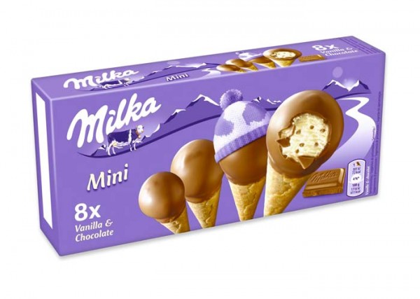 Milka Eis Mini-Waffelhörnchen 8x25ml