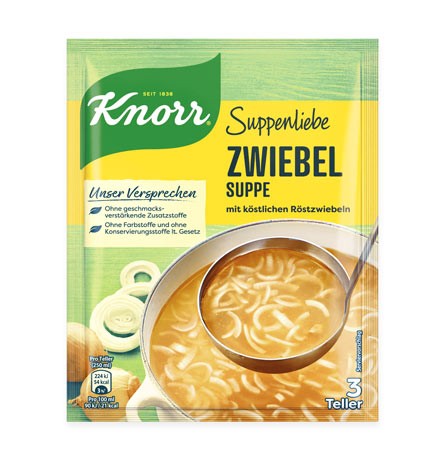 Knorr Suppenliebe Zwiebel Suppe für 3 Teller