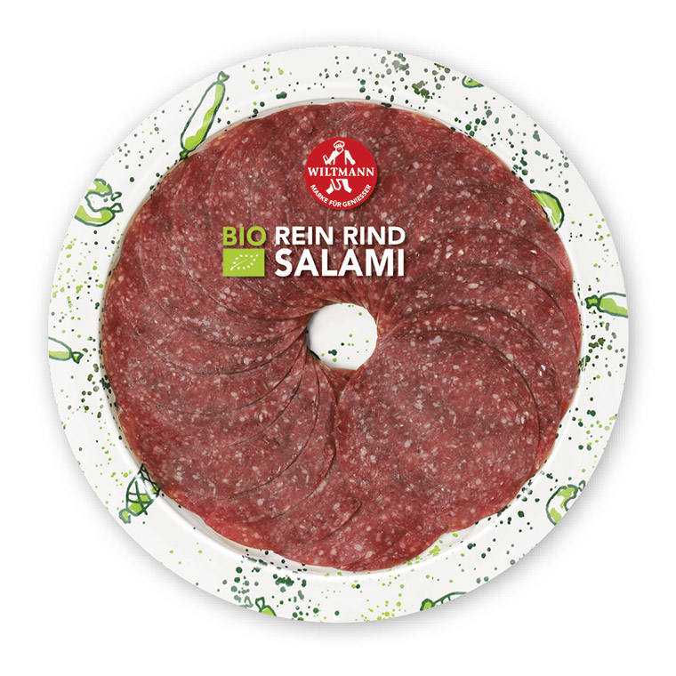 Salam Rind Wiltmann BIO Rein Rind Salami mit FrankenFresh liefern lassen ...