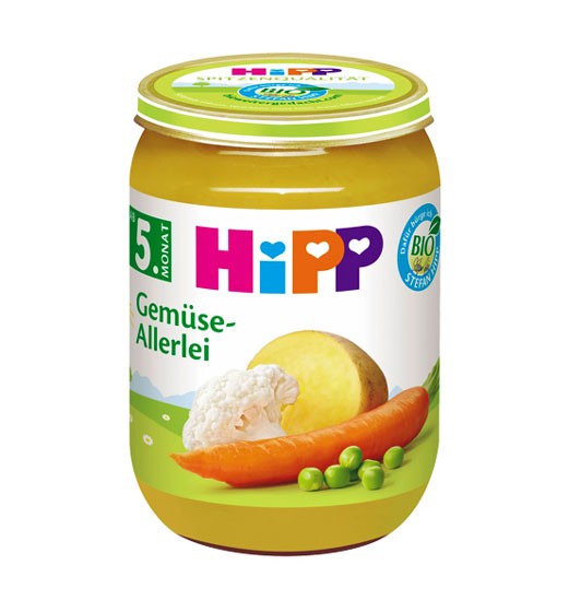 Hipp BIO Gemüse-Allerlei ab dem 5. Monat 190g