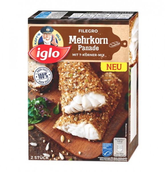 Iglo Filegro Fisch Mehrkorn Panade 7 Körner 250g