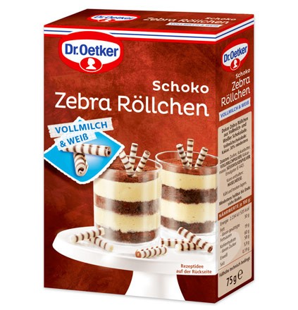 Dr. Oetker Schoko Zebra Röllchen 75g