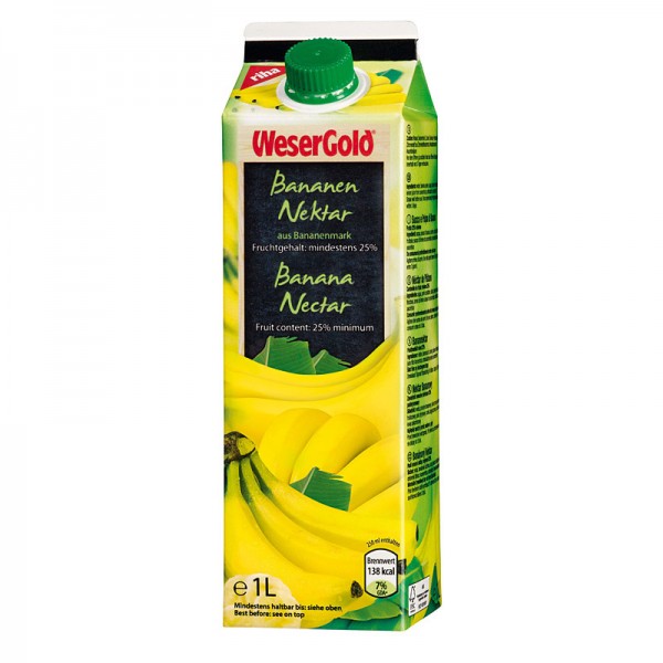 Weser Gold Bananennektar 25% 1L