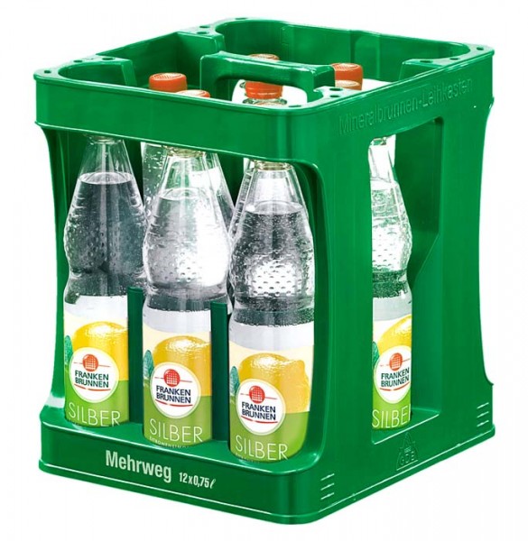 Franken Brunnen Silber Zitronen Limonade, 12 x 0,75L PET