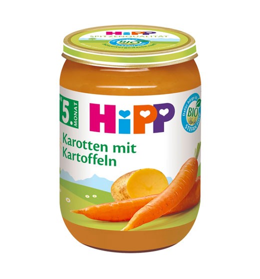 Hipp BIO Karotten mit Kartoffeln ab dem 5. Monat 190g