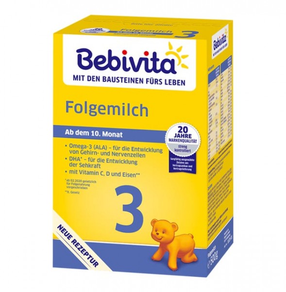 Bebivita Folgemilch 3 ab dem 10. Monat 500g