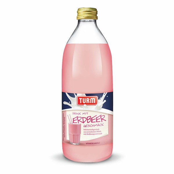 Turm Drink mit Erdbeer Geschmack, 500ml Glasflasche
