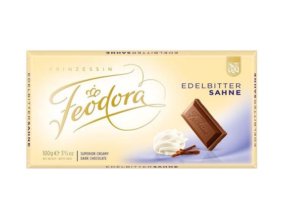Feodora Edelbitter Sahne Schokolade 100g
