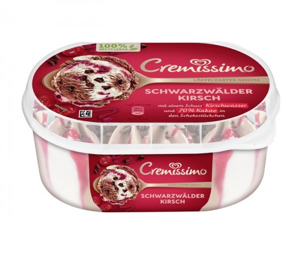 Langnese Eis Cremissimo Schwarzwälder Kirsch 900ml