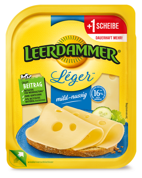 Leerdammer Leger Mild & Nussig in Scheiben 160g