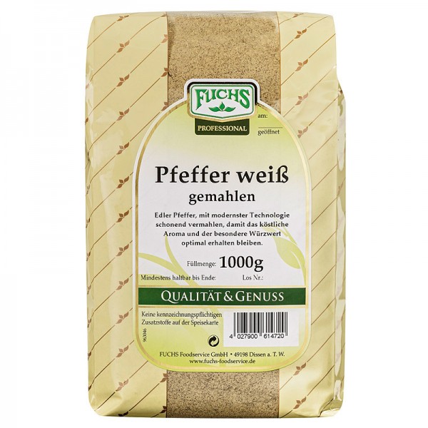 FUCHS Pfeffer weiß rein gemahlen 1kg