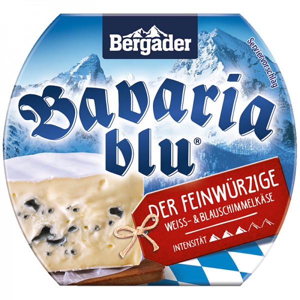 Bavaria blu Der Feinwürzige Weiss- und Blauschimmelkäse Minitorte 70% 150g