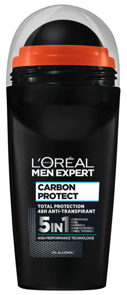 Loreal MEN Deo Roll-On Carbon Protect, 5 in 1, 50ml