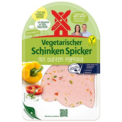 Rügenwalder Mühle Vegetarischer Schinken Spicker Bunte Paprika 80g