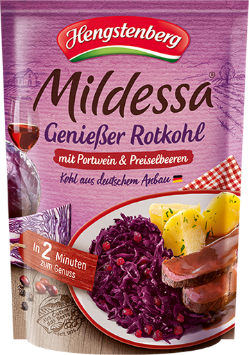 Mildessa Genießer Rotkohl mit Portwein & Preiselbeeren, 400g