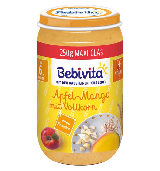 Bebivita BIO Apfel-Mango mit Vollkorn ab dem 6. Monat 250g