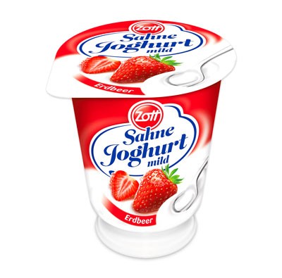 Zott Sahne Joghurt mild Erdbeer 150g