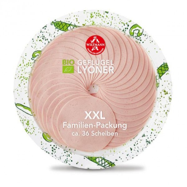 Wiltmann BIO Geflügel Lyoner XXL, Familien-Packung, 200g