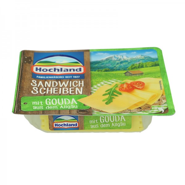 Hochland Sandwich Scheiben mit Gouda aus dem Allgäu 150g