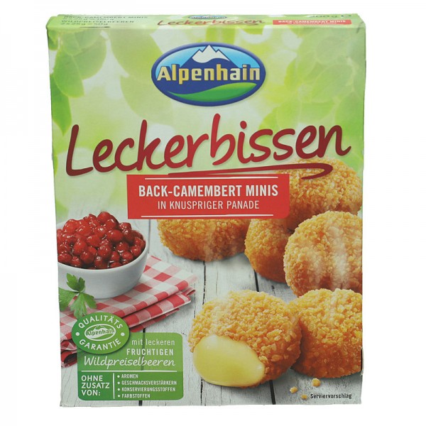 Alpenhain Leckerbissen Back-Camembert Minis mit Wildpreiselbeeren 200g