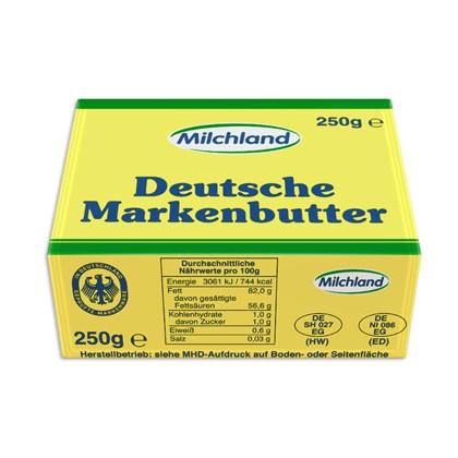 Milchland Deutsche Markenbutter 250g