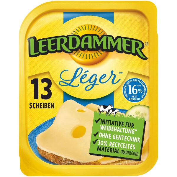 Leerdammer Leger in Scheiben, 260g Packung